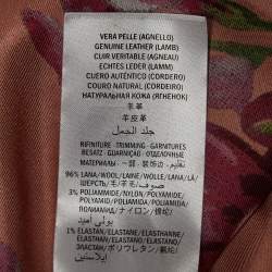 Gucci Silver Metallic Crinkle Leather Bomber Jacket L