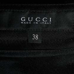 Gucci Black Cotton Flared Trousers S