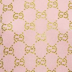 Gucci Pink GG Embellished Wool Round Neck Sweater S
