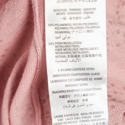 Gucci Pink GG Embellished Wool Round Neck Sweater S