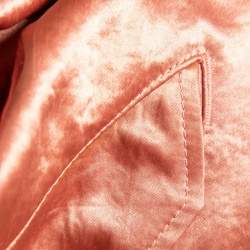 Gucci Pink  Floral Sequin Embroidered Satin Bomber Jacket M