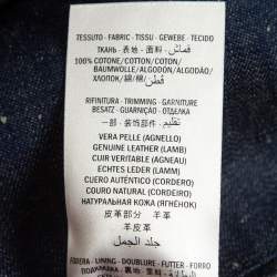 Gucci Blue Leather Trimmed Denim Single Breasted Blazer M