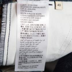 Gucci Dark Blue Jumbo GG Patterned Denim Pleated Shorts S