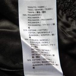 Gucci Black Tweed Contrast Trim Detailed Mini Skirt S