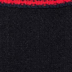 Gucci Black Tweed Contrast Trim Detailed Mini Skirt S
