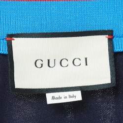 Gucci Navy Blue/Red Technical Jersey Tracksuit Set XS