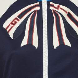 Gucci Navy Blue/Red Technical Jersey Tracksuit Set XS