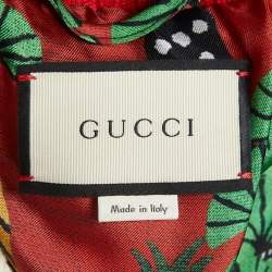 Gucci Black Blind For Love Embroidered Leather Bomber Jacket L