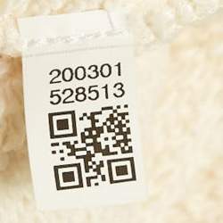 Pre Owned Gucci Cream GG Print Cotton Crystal Embellished Sweatshirt M