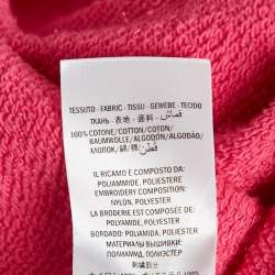 Pre Owned Gucci X Elton John Pink Heart Sequin Embellished Cotton Sweatshirt S