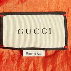 Gucci Pink Nylon Applique Detail Bomber Jacket S
