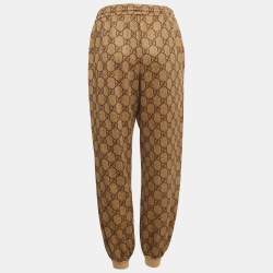 Gucci Brown GG Monogram Technical Jersey Track Pants M