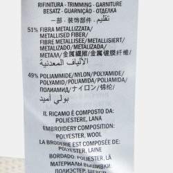 Pre Owned Gucci Pink Rabbit Applique Tubular Knit Shimmer Detail Sweater L