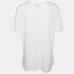 Gucci Cream Tiger Print Cotton Oversized Crew Neck T-Shirt M