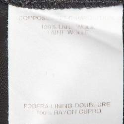 Gucci Black Pinstripe Wool Formal Trousers M