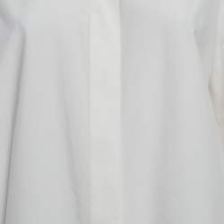 Gucci White Cotton Fly Front Long Sleeve Shirt L