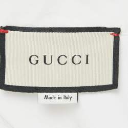 Gucci White Cotton Fly Front Long Sleeve Shirt L