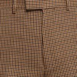 Gucci Brown Shepherd Check Wool Tapered Trousers L