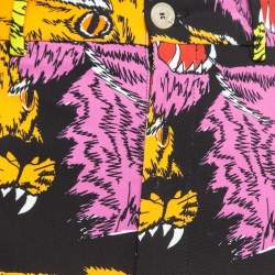 Pre Owned Gucci Multicolor Leopard Print Stretch Crepe Culottes S