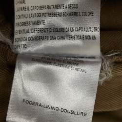Gucci Green Cotton Zipper Detail Jeans S Waist 28''