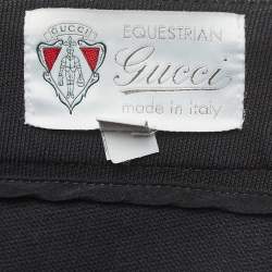 Gucci Black Cotton Blend Slim Fit Formal Trousers S