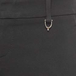 Gucci Black Cotton Blend Slim Fit Formal Trousers S