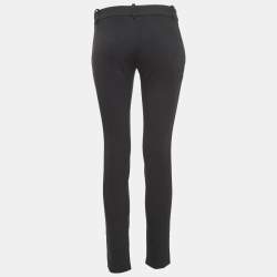 Gucci Black Cotton Blend Slim Fit Formal Trousers S