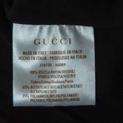 Pre Owned Gucci Black Jersey Smocked Sleeveless Top L
