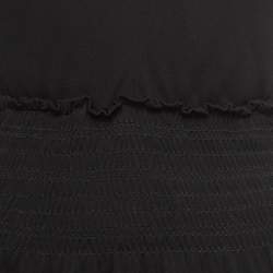 Pre Owned Gucci Black Jersey Smocked Sleeveless Top L