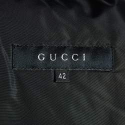 Pre Owned Gucci Black Nylon Hooded Puffer Jacket M