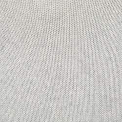 Pre Owned Gucci Cream Camel Wool Knit GG Embroidered Poncho S