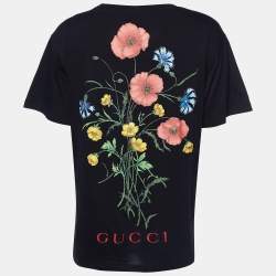 Gucci Black Chateau Marmont Print Cotton Oversized T-Shirt S 