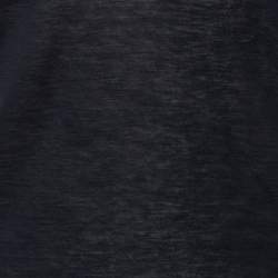 Gucci Black Cotton Stud Detail Long Sleeve Top S