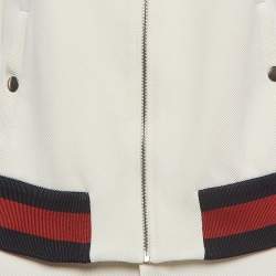 Gucci Cream Contrast Trim Knit Jacket and Shorts Set L/S