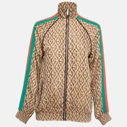 Gucci Brown G Rhombus Jacquard Side Stripe Track Jacket XS Gucci TLC