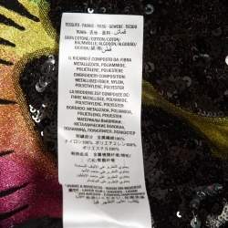 Pre Owned Gucci Black Bosco & Orso Sequin Embellished Cotton Crew Neck T-Shirt S