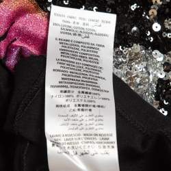 Pre Owned Gucci Black Bosco & Orso Sequin Embellished Cotton Crew Neck T-Shirt S