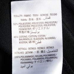 Pre Owned Gucci Black Knit Stripe Sleeve Detail Hooded Mini Dress M