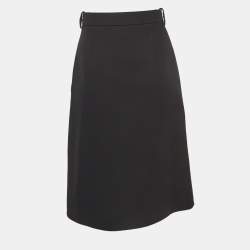 Gucci Black Silk Blend Belted Pencil Skirt S