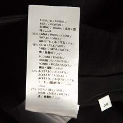Gucci Black Slogan Printed Wool Blend Midi Skirt S