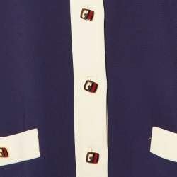 Gucci Navy Blue Viscose Oversized Cady Vest M