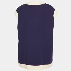 Gucci Navy Blue Viscose Oversized Cady Vest M