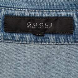 Gucci Blue Washed Denim Long Sleeve Shirt S