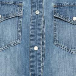 Gucci Blue Washed Denim Long Sleeve Shirt S