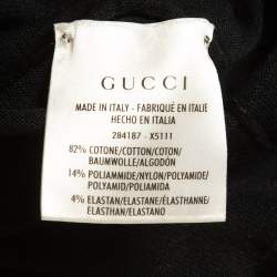 مملوكة مسبقًا Gucci Black Cotton Twisted Detail Tank Top S