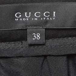 Gucci Black Velvet Midi Skirt S
