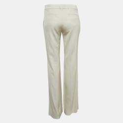 Gucci Light Beige Wool Blend Formal Trouser S