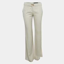 Gucci Light Beige Wool Blend Formal Trouser S