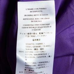 Pre Owned Gucci Purple Lace Buttoned Mini Shirt Dress S