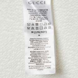 Gucci Off White Crystal Printed Cotton Sweatshirt M